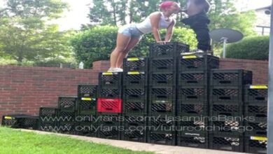Jasamine Banks Doing The Crate Challenge